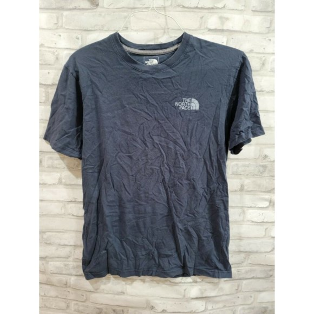 The North Face Standard Fit Medium Dark Blue Shirt "Never Stop Exploring"